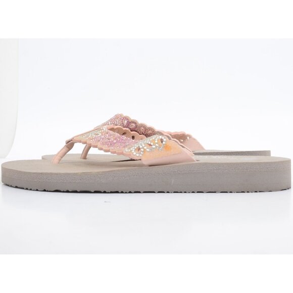 Skechers Cali Women's Meditation Flower Flip Flops Yoga Foam® Footbed Size 8 - Picture 7 of 10